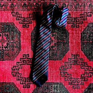 Vintage Dunhill London tie,  regimental stripe line, 100% silk Made in London
